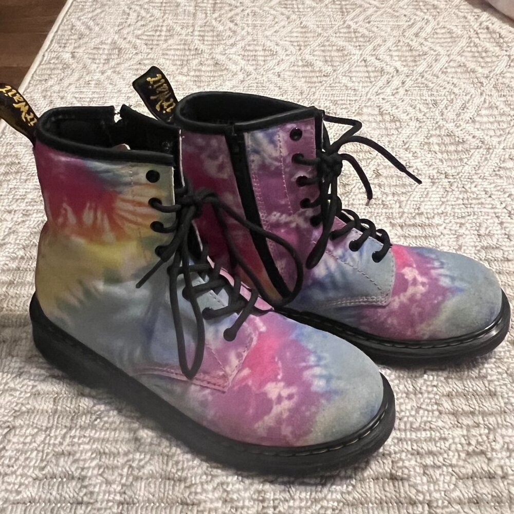 Dr Martens Youth Tie Dye Lace Up Boot